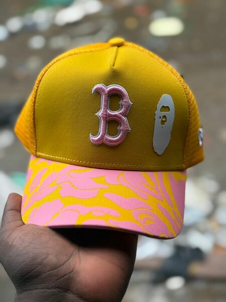Casquette Snapback Jaune et Rose