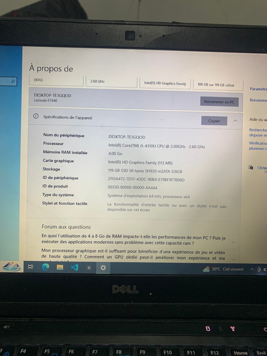 Ordinateur portable Dell 14"