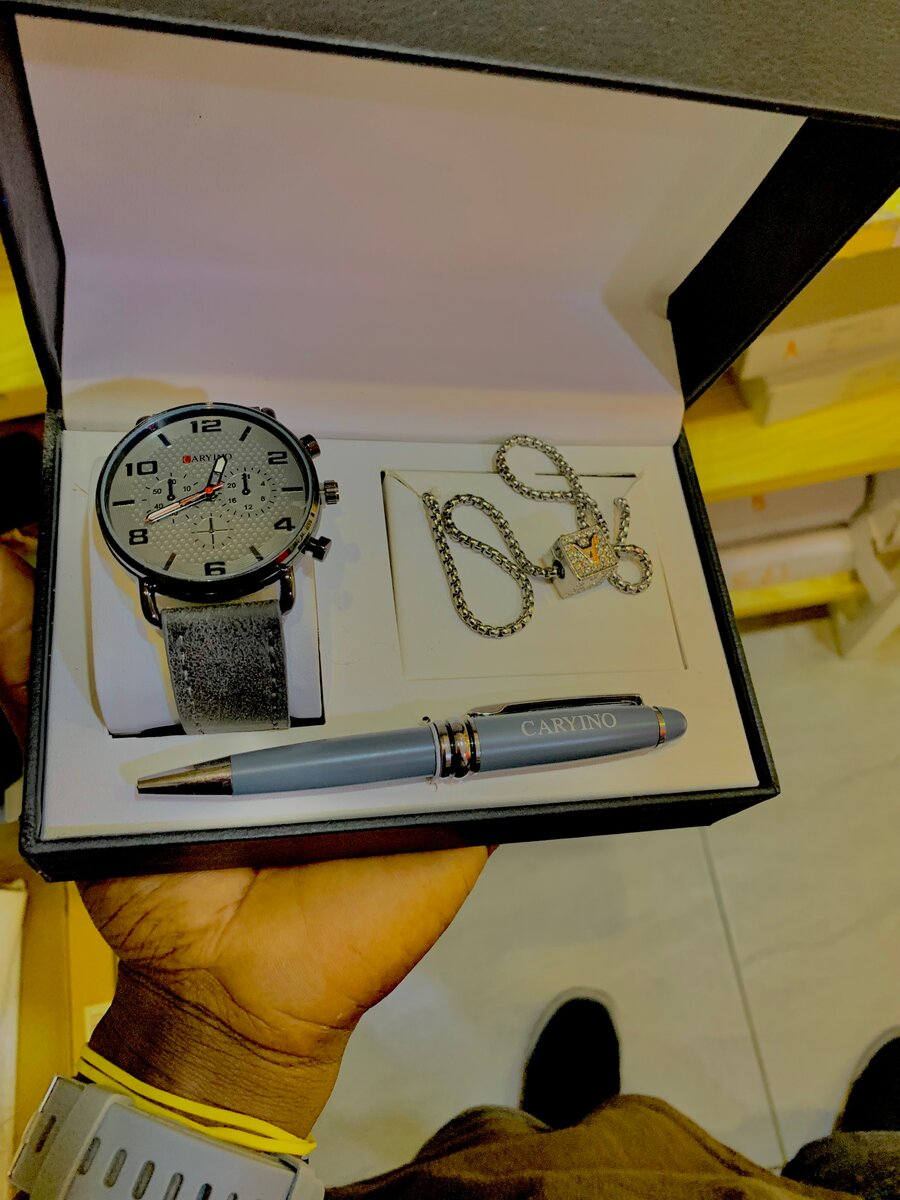 Ensemble Montre, Stylo et Chaîne pour Homme