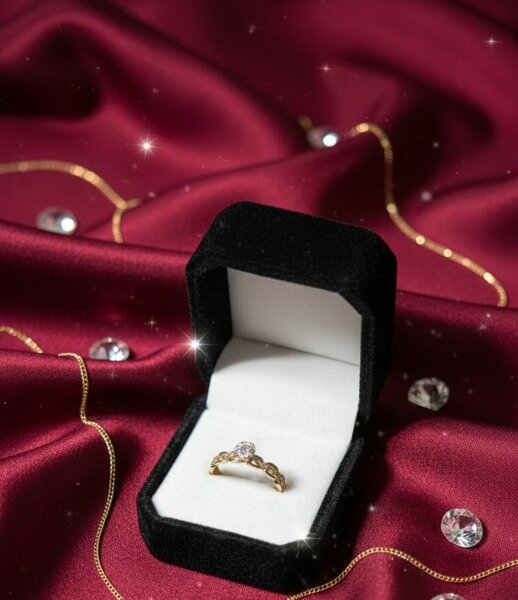 Bague Éclatante en Or Rose