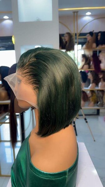 Perruque verte élégante