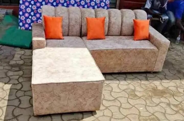 Canapé d'angle convertible en cuir