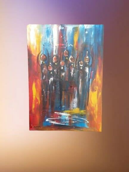 Peinture abstraite colorée