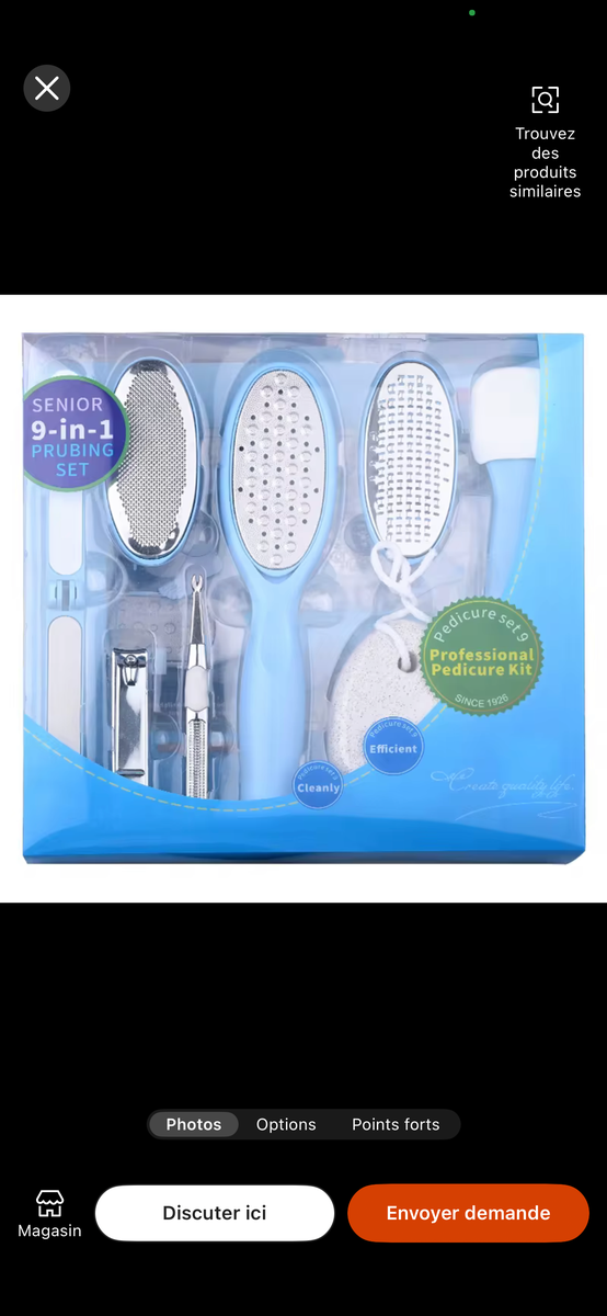 Kit de soins des pieds 9 en 1