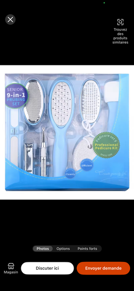 Kit de soins des pieds 9 en 1