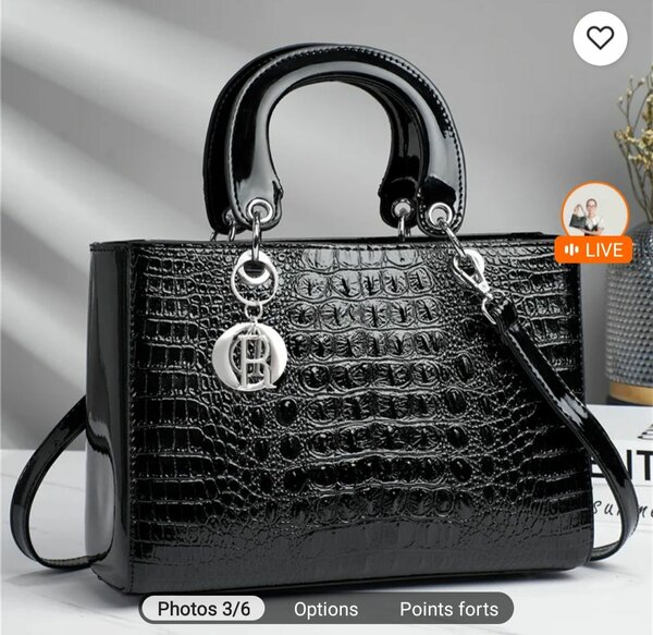 Sac à main croco élégant