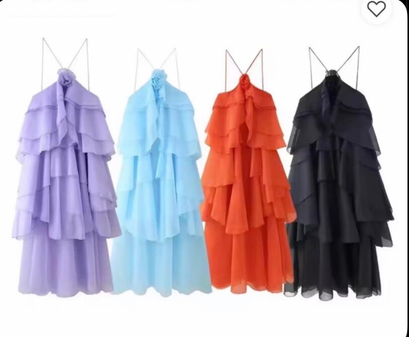 Robe maxi à volants élégante