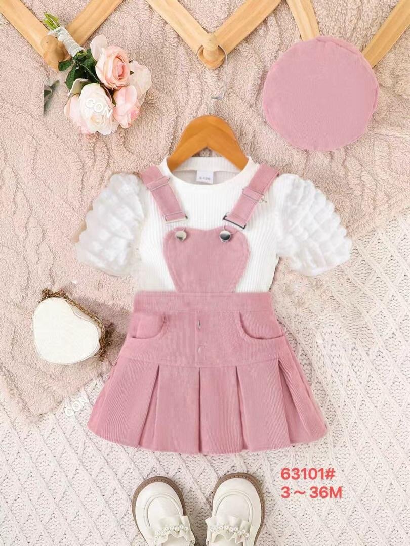 Robe salopette bébé fille