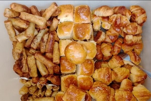 Mini pains et raviolis faits maison