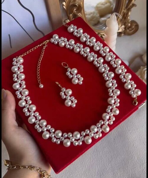 Ensemble élégance perles