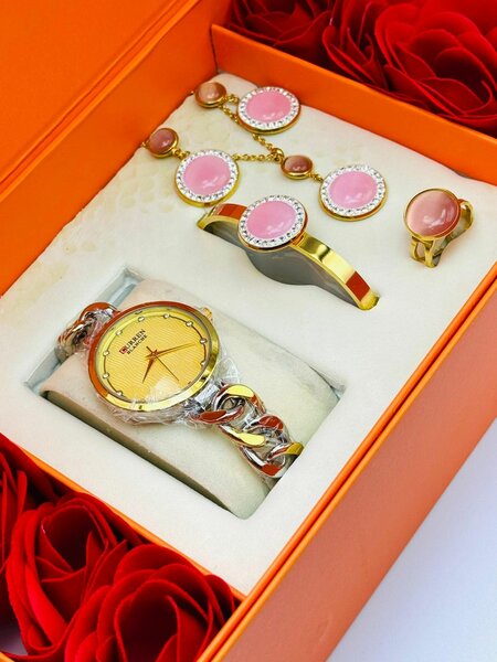 Élégant Coffret Cadeau Bijoux et Montre