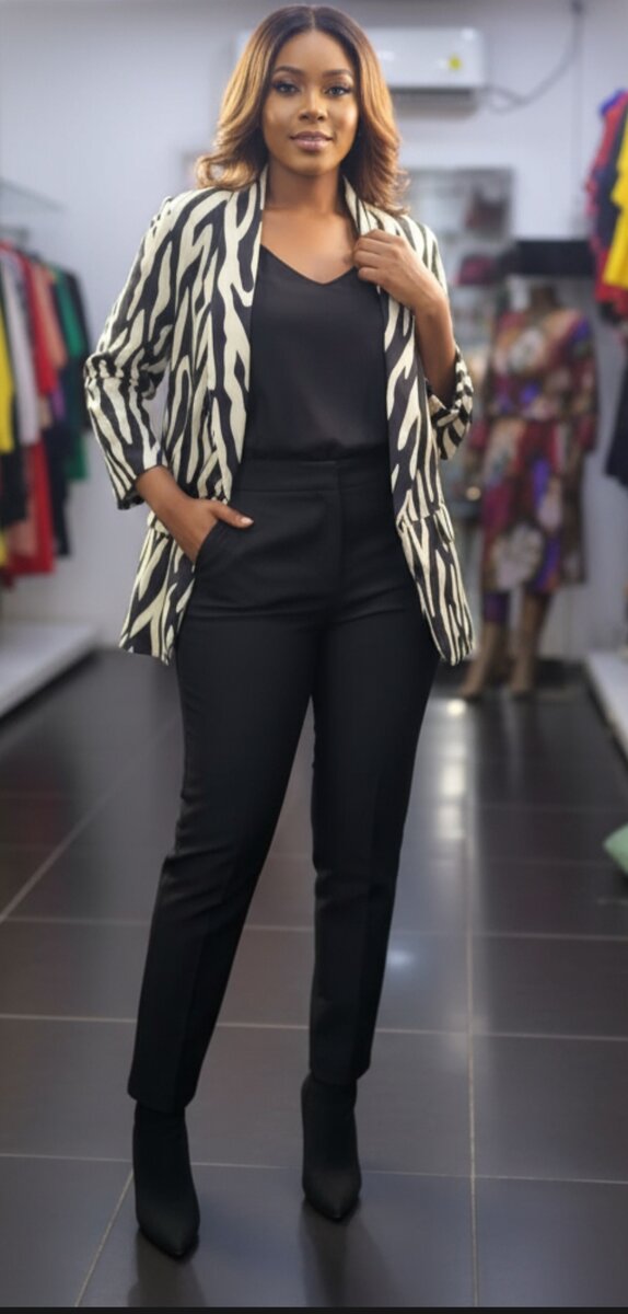 Veste zébrée tendance femme