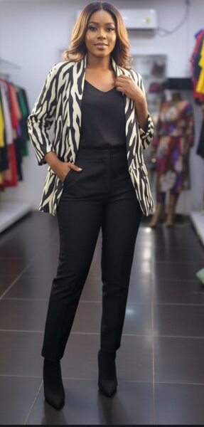 Veste zébrée tendance femme