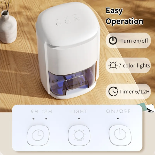 Mini Déshumidificateur d'Air Électrique 1L