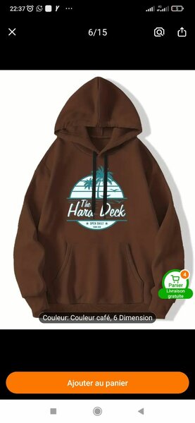 Sweat à capuche imprimé unisexe