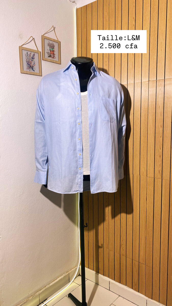 Chemise bleue élégante