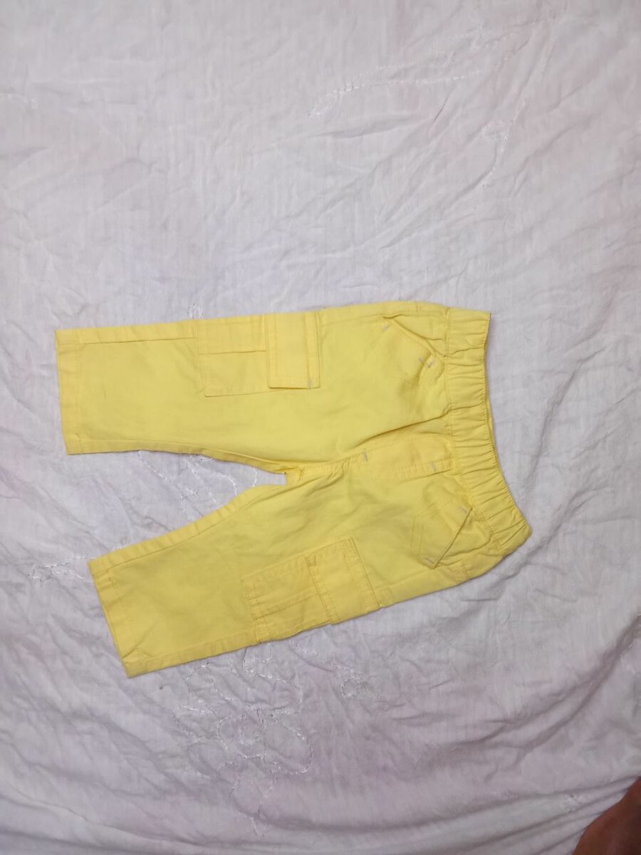 Pantalon Cargo Bébé Jaune