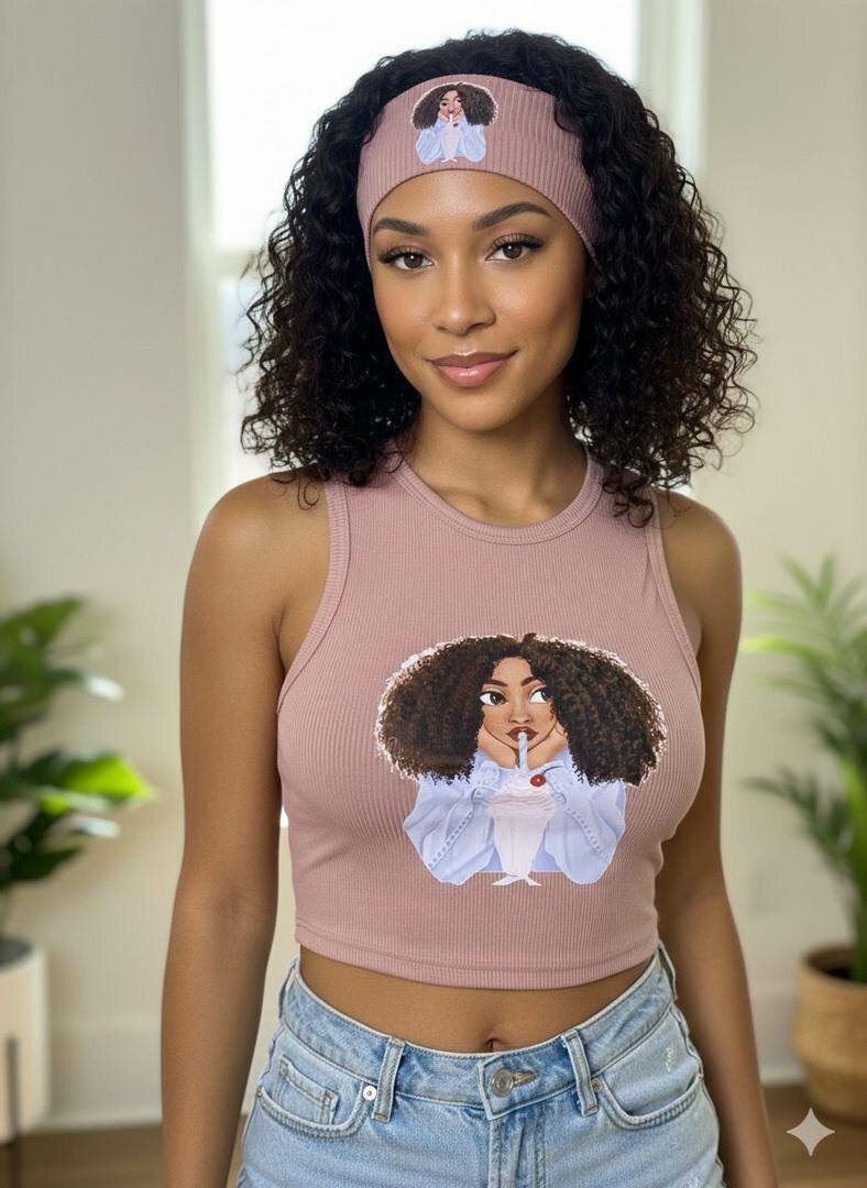 Ensemble Débardeur et Bandeau Graphique