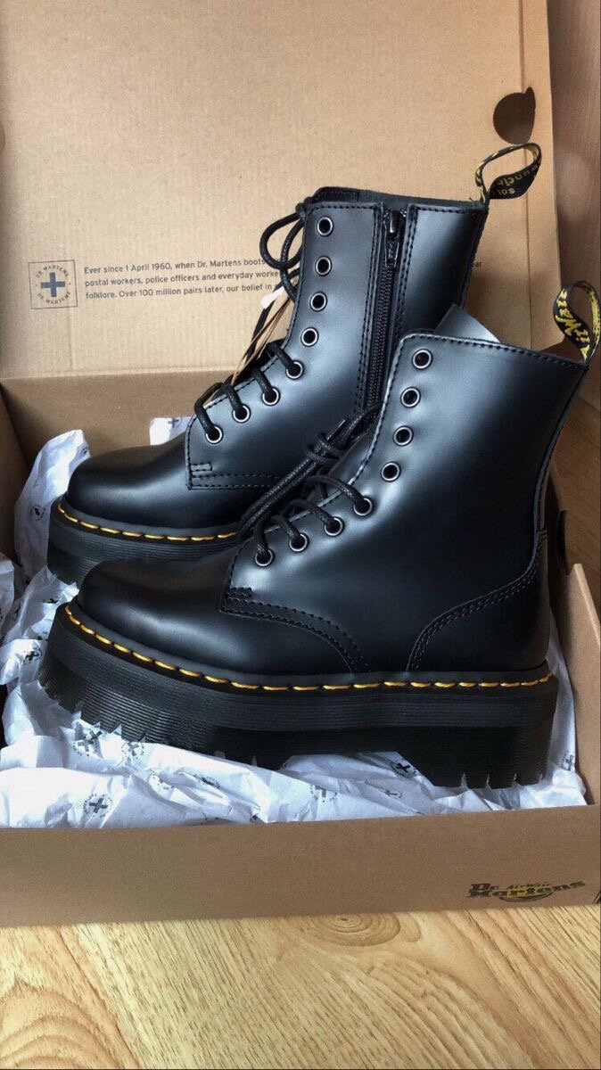 Bottes Noires en Cuir Mode