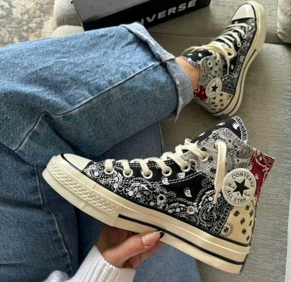 Baskets Montantes Tissu Imprimé