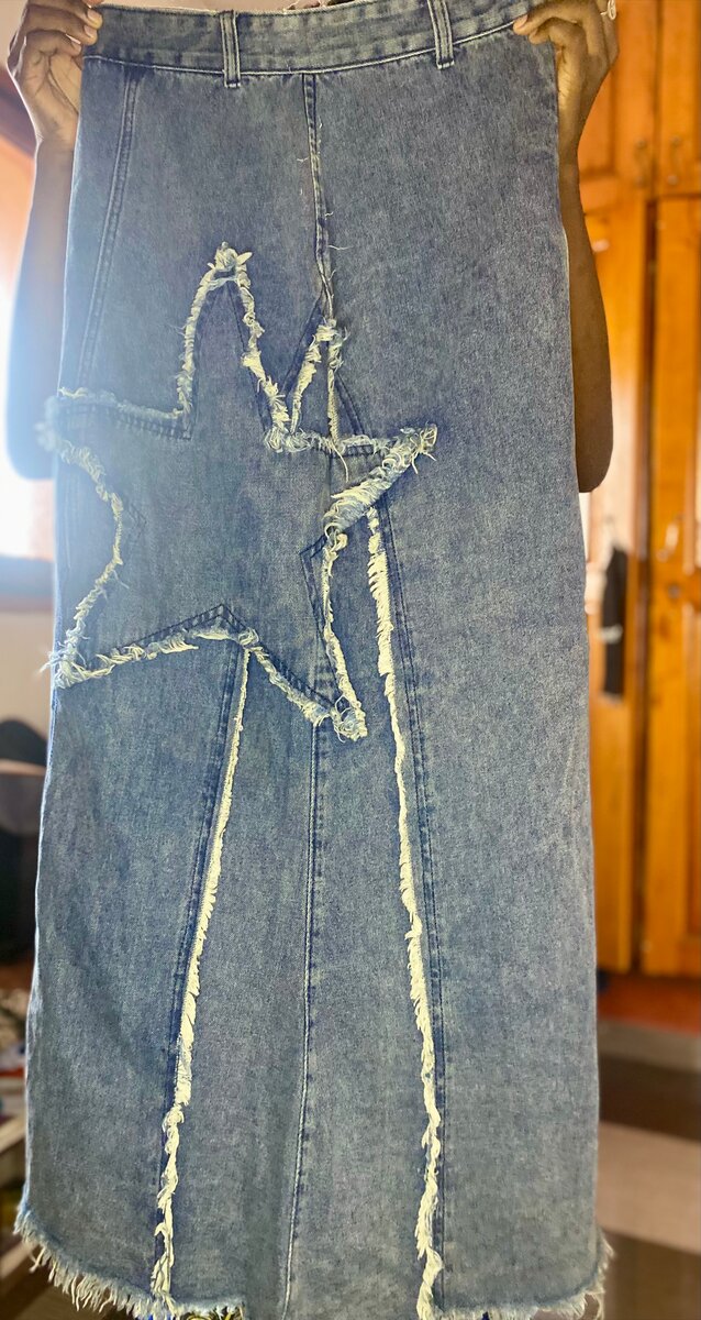 Jupe en jean étoile
