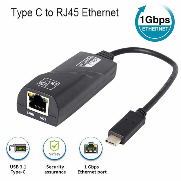 Adaptateur USB-C vers Ethernet 1Gbps