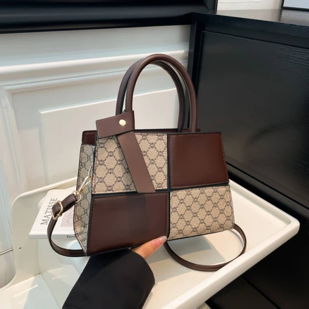 Sac à main en cuir patchwork