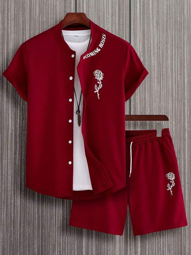 Ensemble Décontracté Rouge Homme