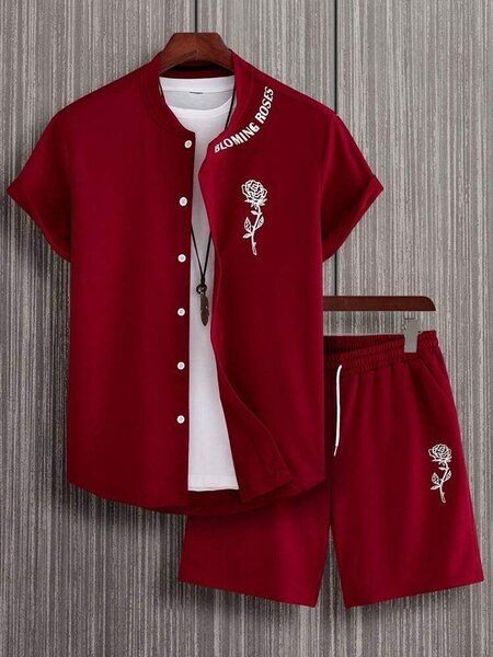 Ensemble Décontracté Rouge Homme