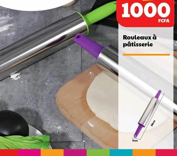 Rouleau à pâtisserie inox
