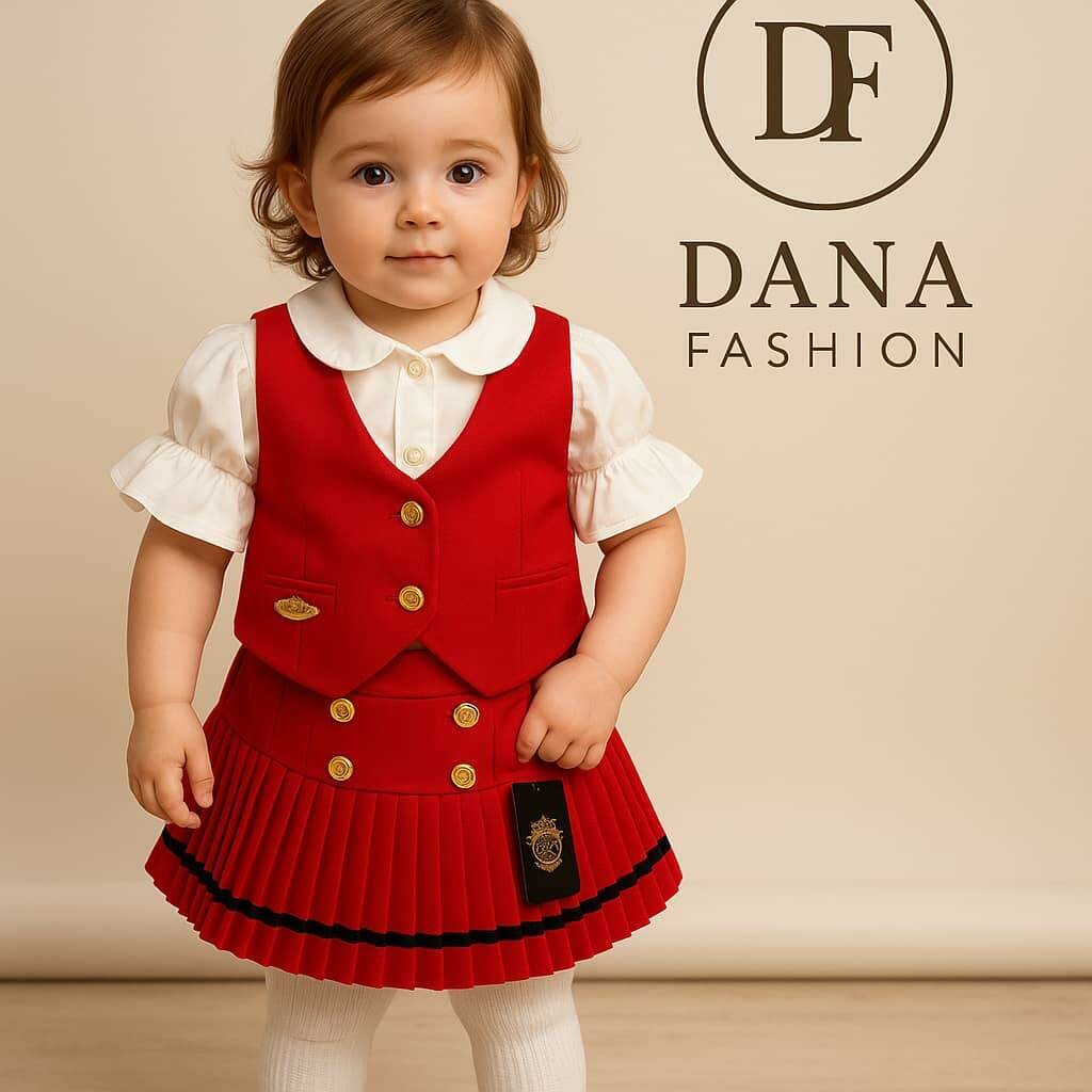 Ensemble élégant rouge enfant