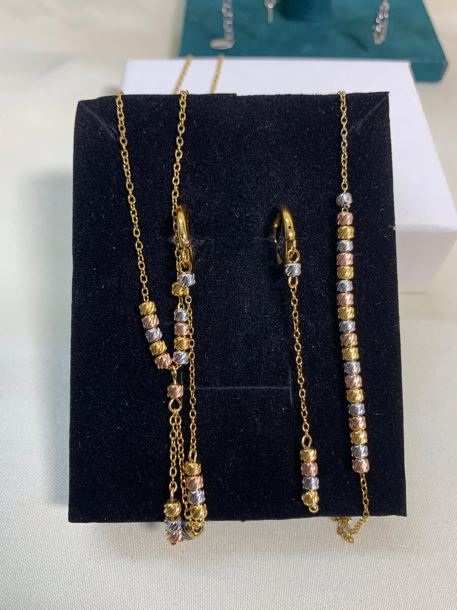 Set de Bijoux Fleur Doré