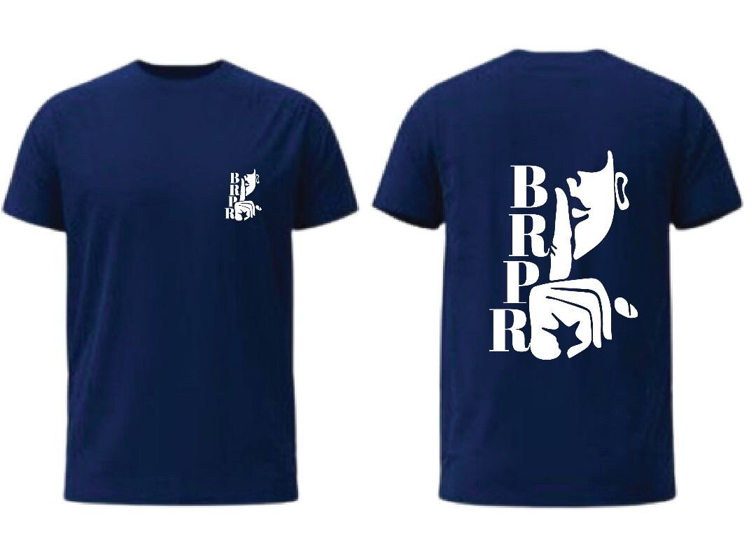 T-shirt bleu avec logo stylé