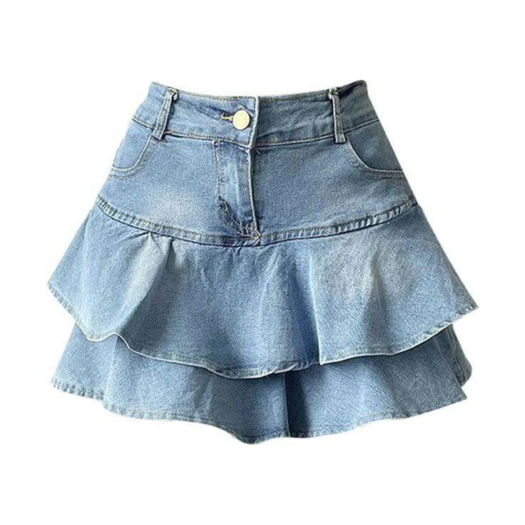 Jupe en denim tendance femme
