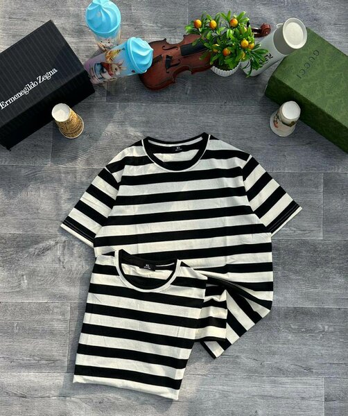 Ensemble T-shirts Rayés Famille