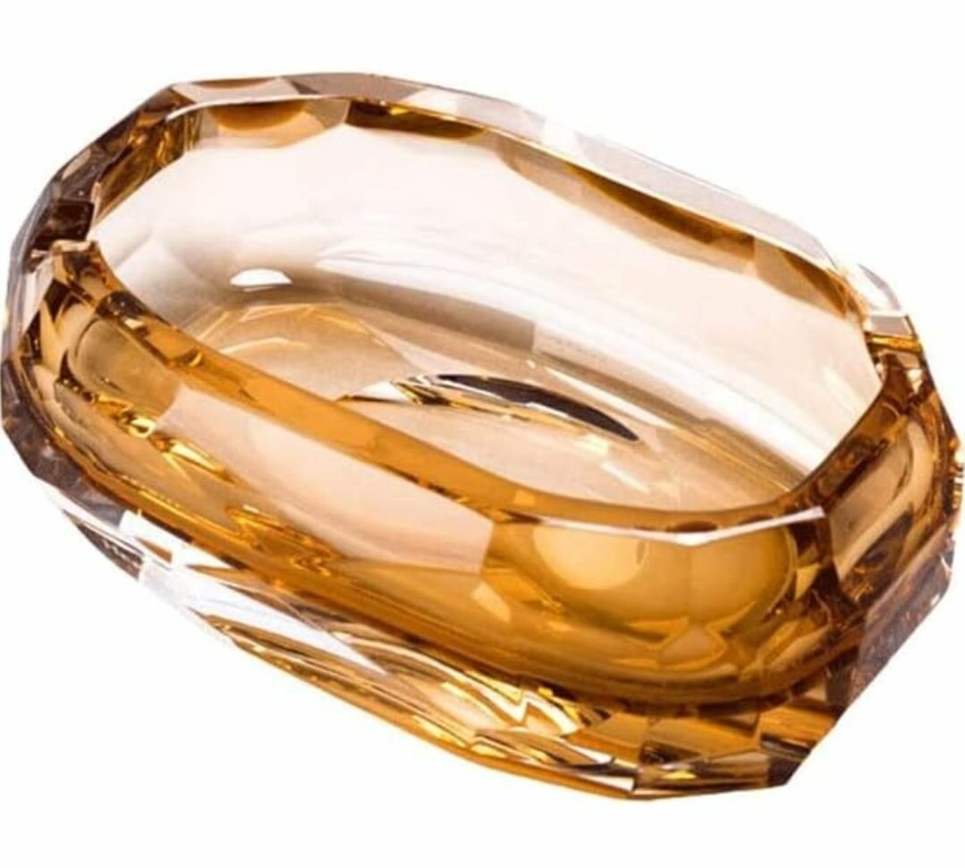 Porte-savon en verre cristal