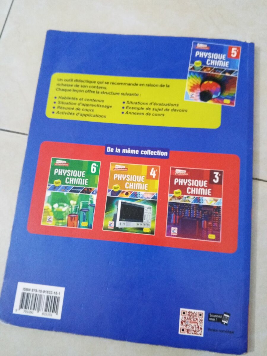 Manuel de Physique Chimie 5ᵉ