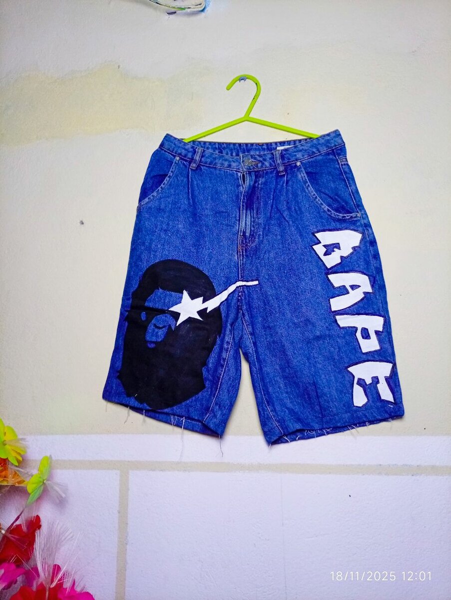 Short en jean Bape stylé