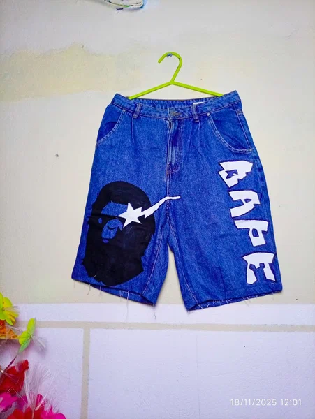 Short en jean Bape stylé