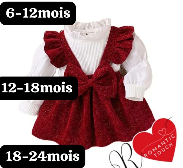 Ensemble bébé élégant rouge