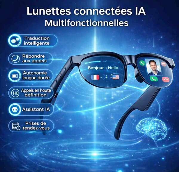 Lunettes intelligentes Bluetooth multifonction