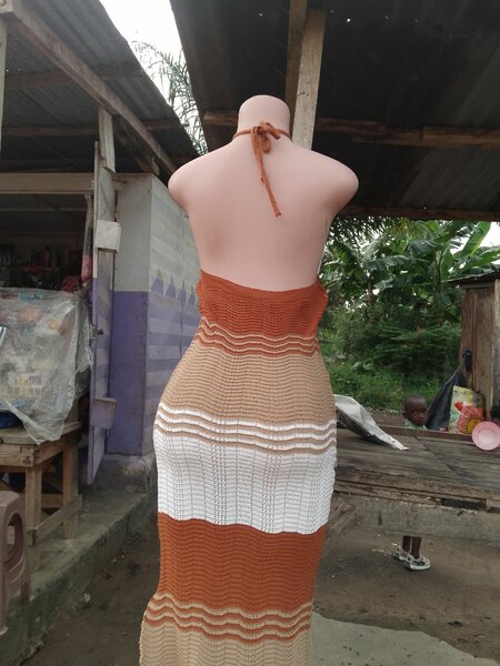 Robe tricotée pour femme