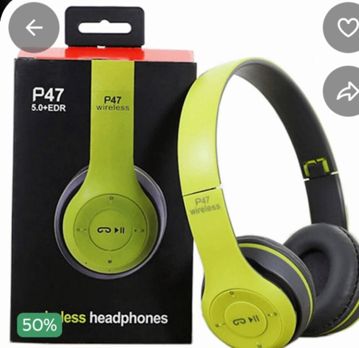 P47 Wireless Bluetooth Headphones