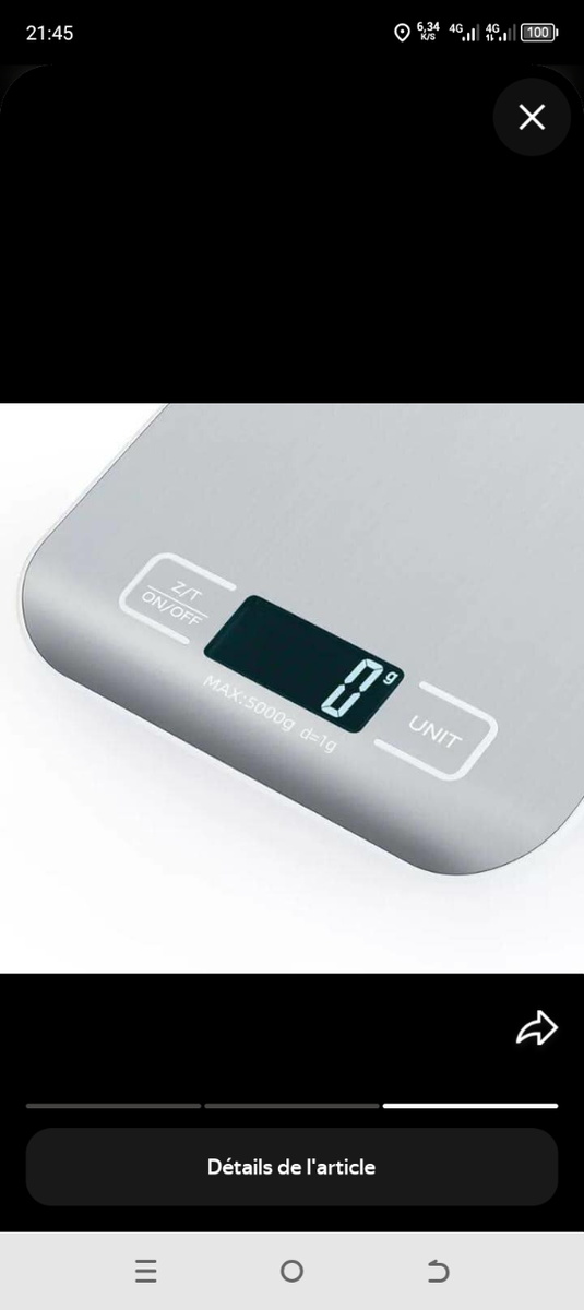 Balance de cuisine numérique