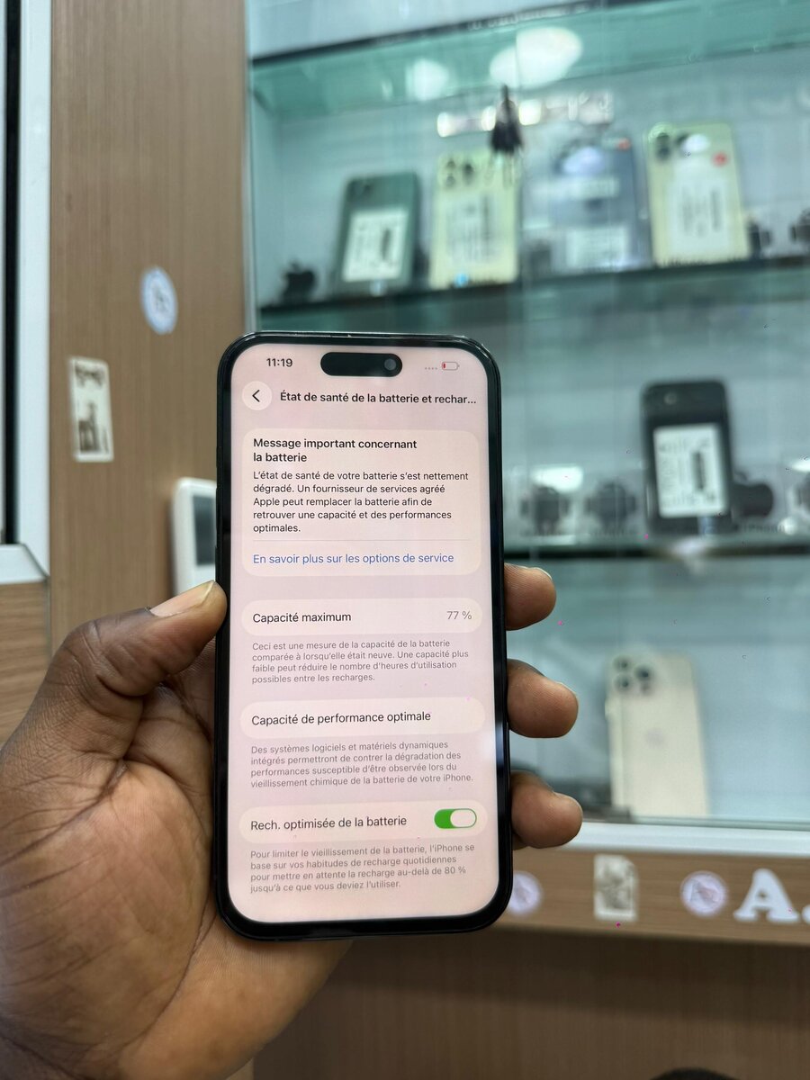 14 pro 128Go dual SIM message