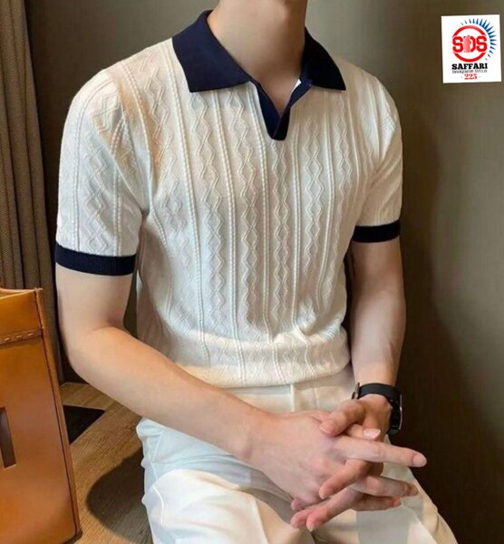 Polo Homme Élégant Blanc