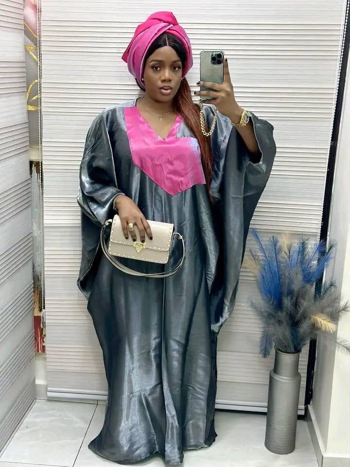 Robe Caftan Satin Colorée