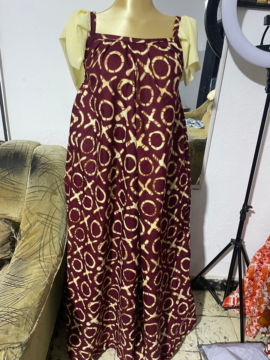 Robe longue à motifs ethniques