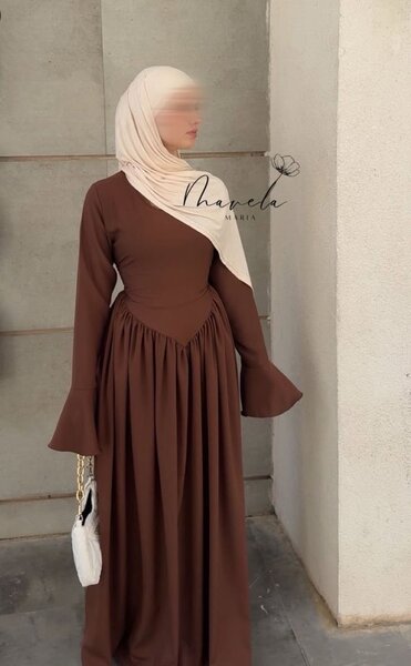 Robe Maxi Modeste Marron