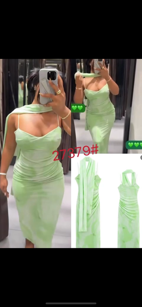 Robe élégante vert pastel